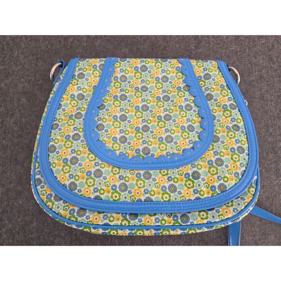 Vera Bradley Frill Cross Body Bag Silver Hardware Detachable Handles Xtra Strap - Picture 3 of 11